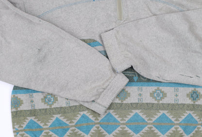 L'Alpina Mens Grey Aztec 1/4 Zip Sweatshirt Size S Made in Italy