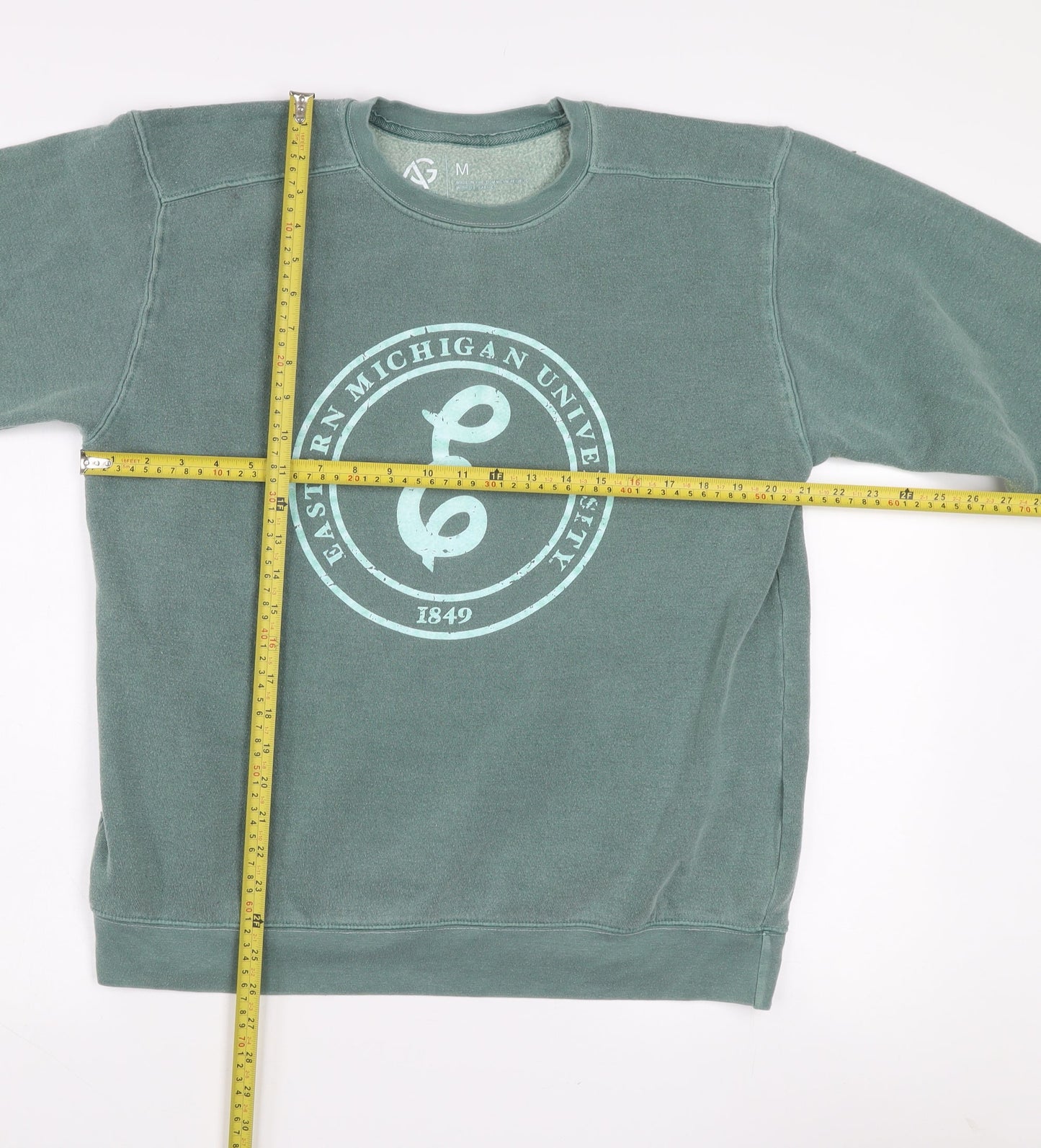 Alta Gracia Women’s Green Eastern Michigan University Sweatshirt M Cotton Blend