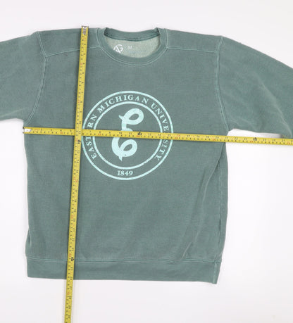 Alta Gracia Women’s Green Eastern Michigan University Sweatshirt M Cotton Blend