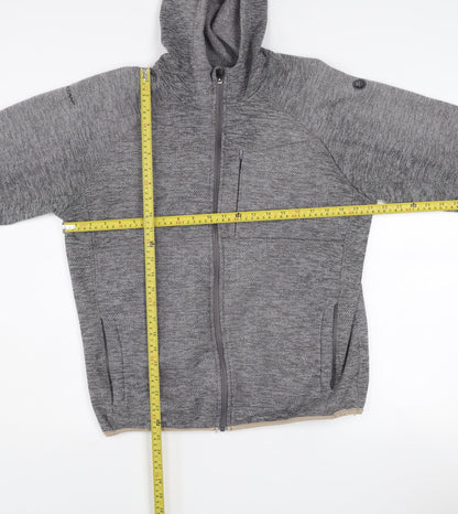 Trespass Men's Grey Hooded Full Zip Fleece Jacket Size S