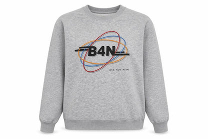 Pull & Bear Women's Grey Graphic B4N Logo Pullover Sweatshirt Size S