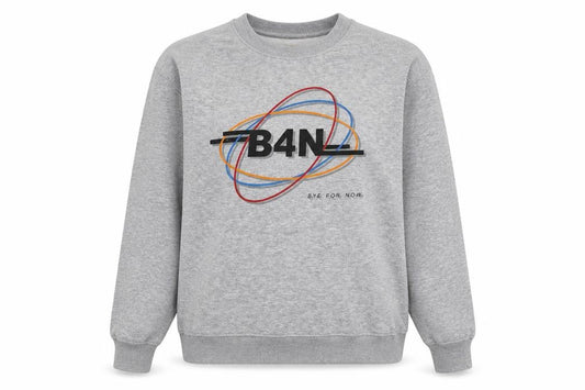 Pull & Bear Women's Grey Graphic B4N Logo Pullover Sweatshirt Size S