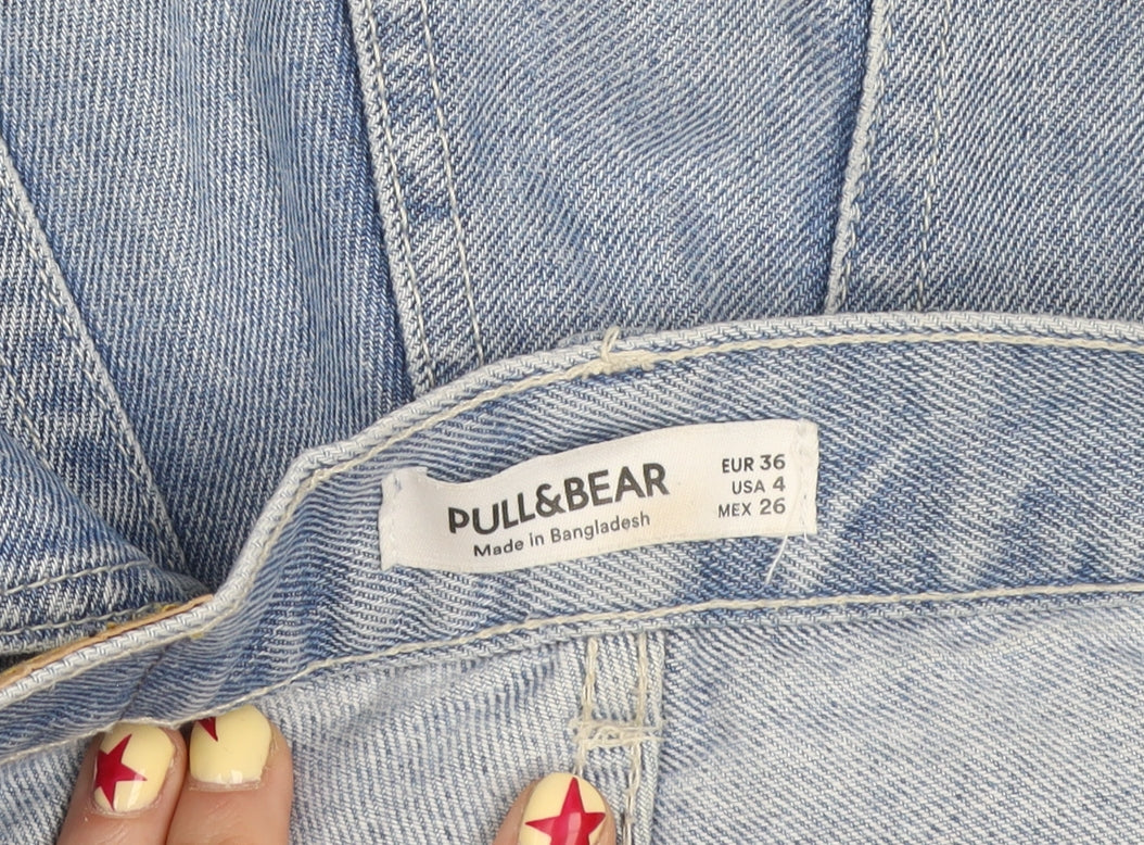 Pull&Bear Women's Blue High Rise Mom Jeans Size 8