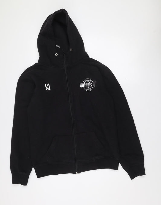 K1 Clothing Men’s Black Small Full Zip Hooded Jacket CrossFit Style
