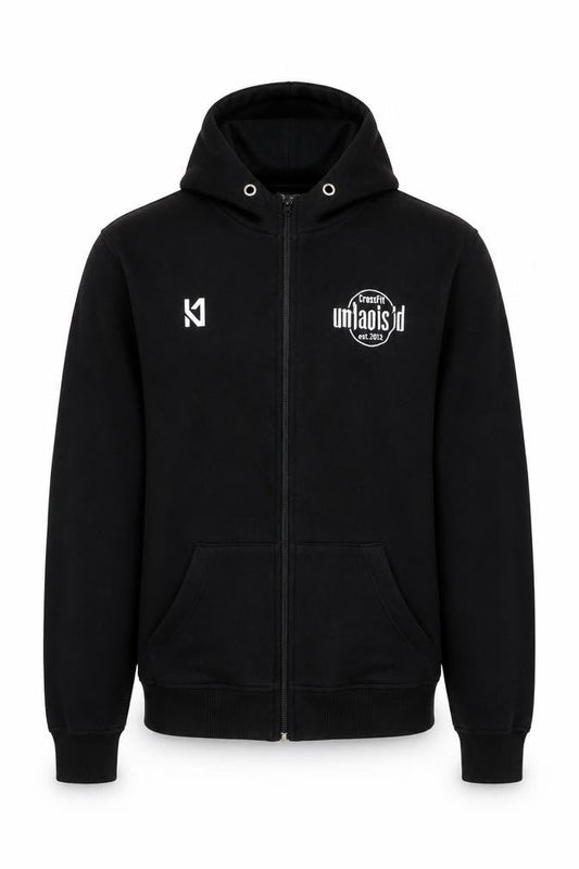K1 Clothing Men’s Black Small Full Zip Hooded Jacket CrossFit Style