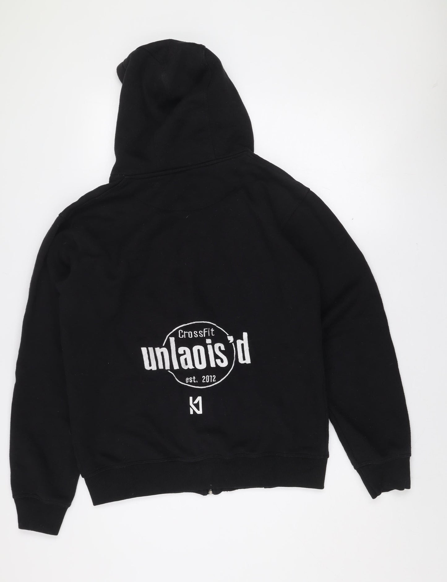 K1 Clothing Men’s Black Small Full Zip Hooded Jacket CrossFit Style