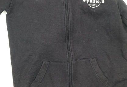 K1 Clothing Men’s Black Small Full Zip Hooded Jacket CrossFit Style