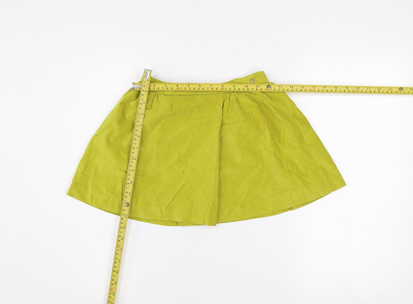 Massimo Dutti Teens Green A-Line Cotton Short Skirt 9-10 Years