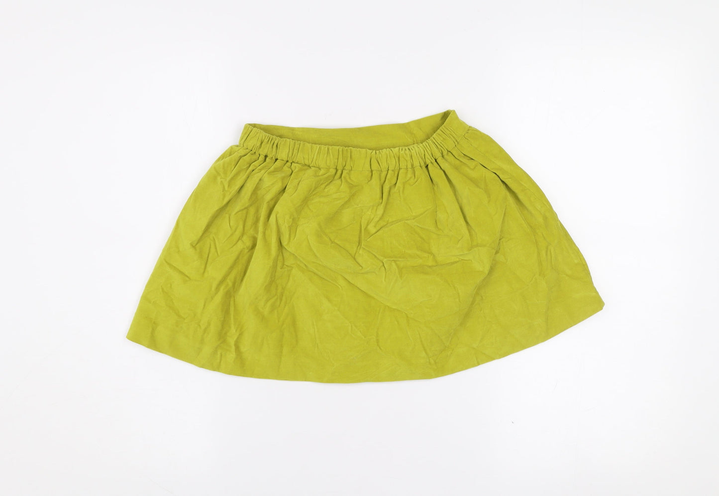 Massimo Dutti Teens Green A-Line Cotton Short Skirt 9-10 Years