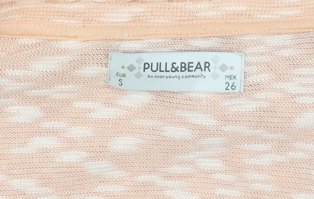 Pull&Bear Womens Beige Kimono Style Short Sleeve Blouse Size S