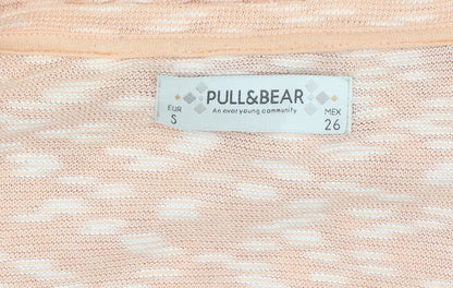 Pull&Bear Womens Beige Kimono Style Short Sleeve Blouse Size S