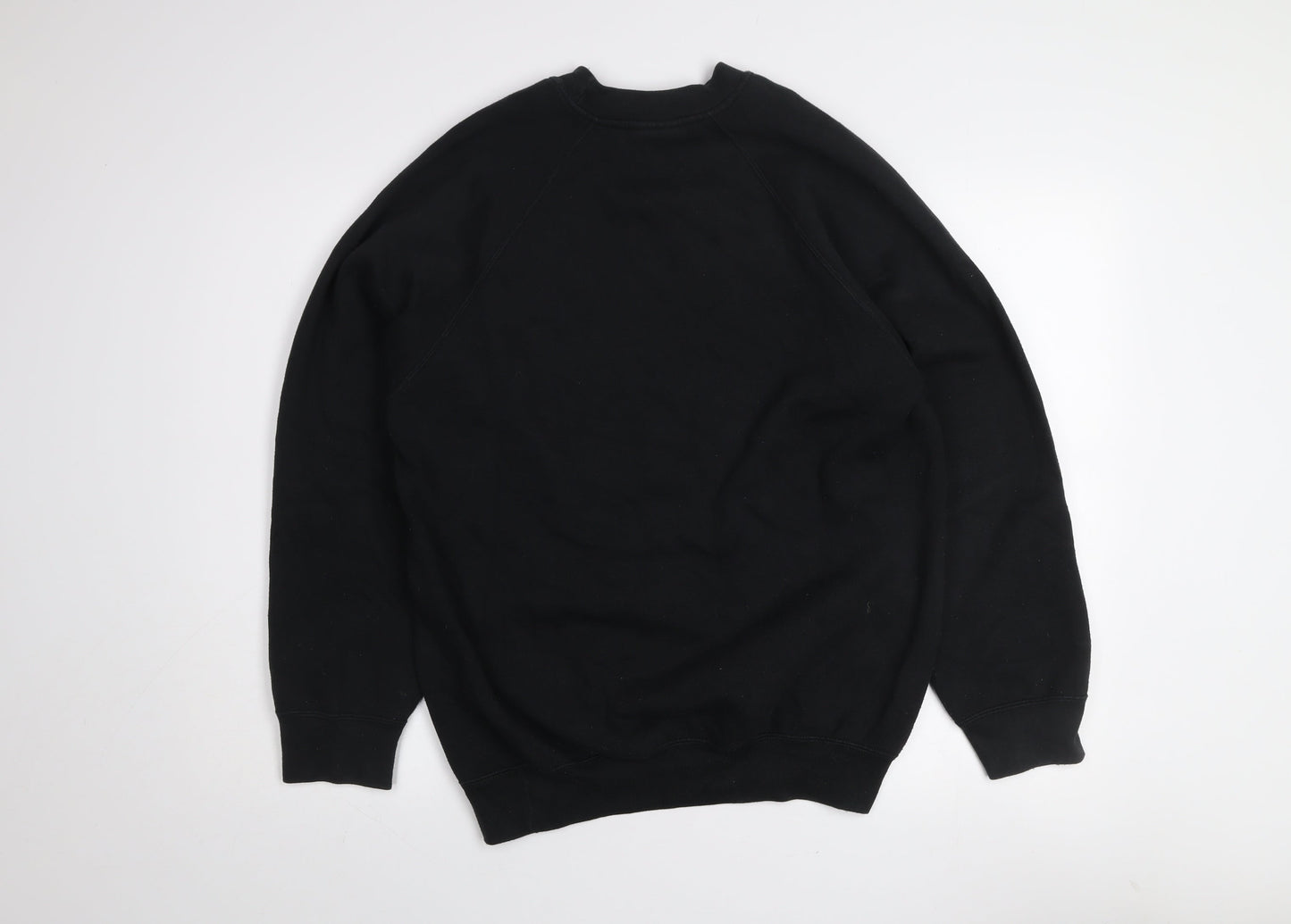 Russell Men's Black Embroidered Crew Neck Pullover Sweatshirt M