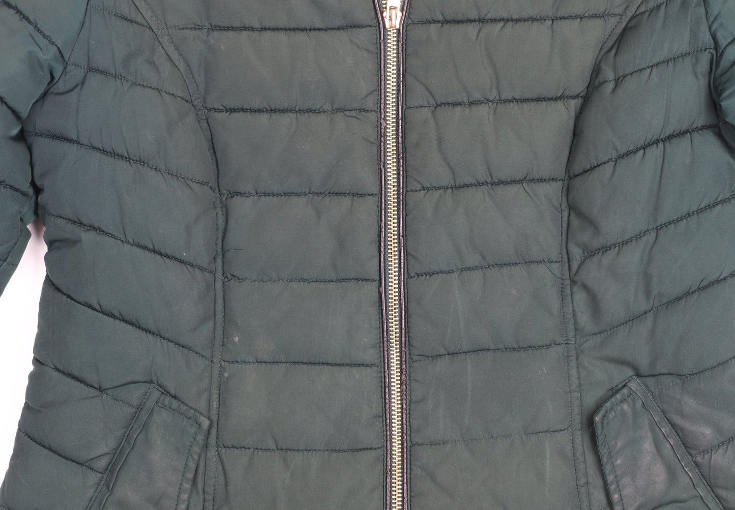 Oasis Women’s Green Puffer Jacket S Polyester Winter Coat