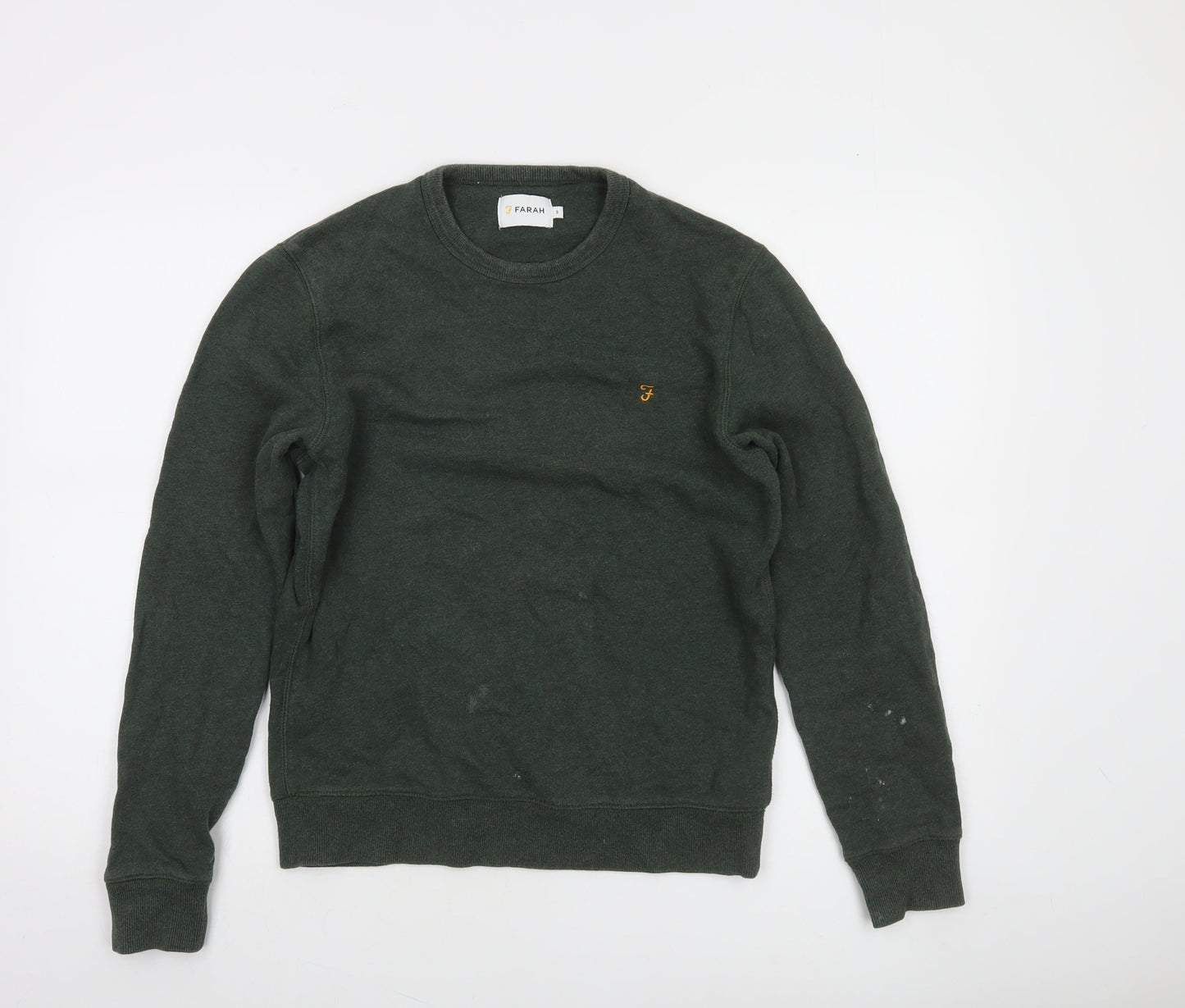 Mens UK Size S Farah Green Pullover Sweatshirt