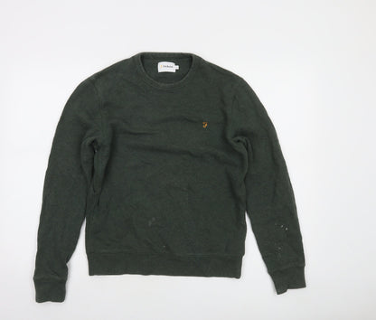 Mens UK Size S Farah Green Pullover Sweatshirt