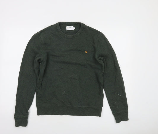 Mens UK Size S Farah Green Pullover Sweatshirt