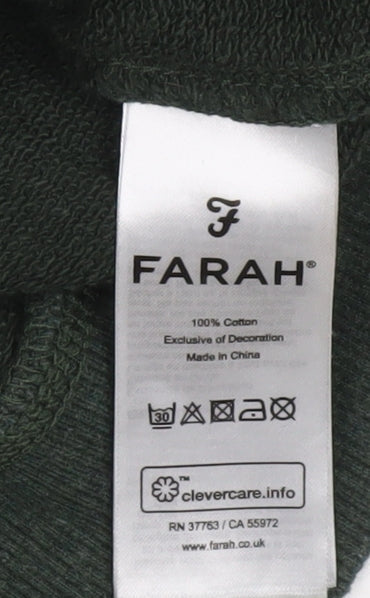 Mens UK Size S Farah Green Pullover Sweatshirt