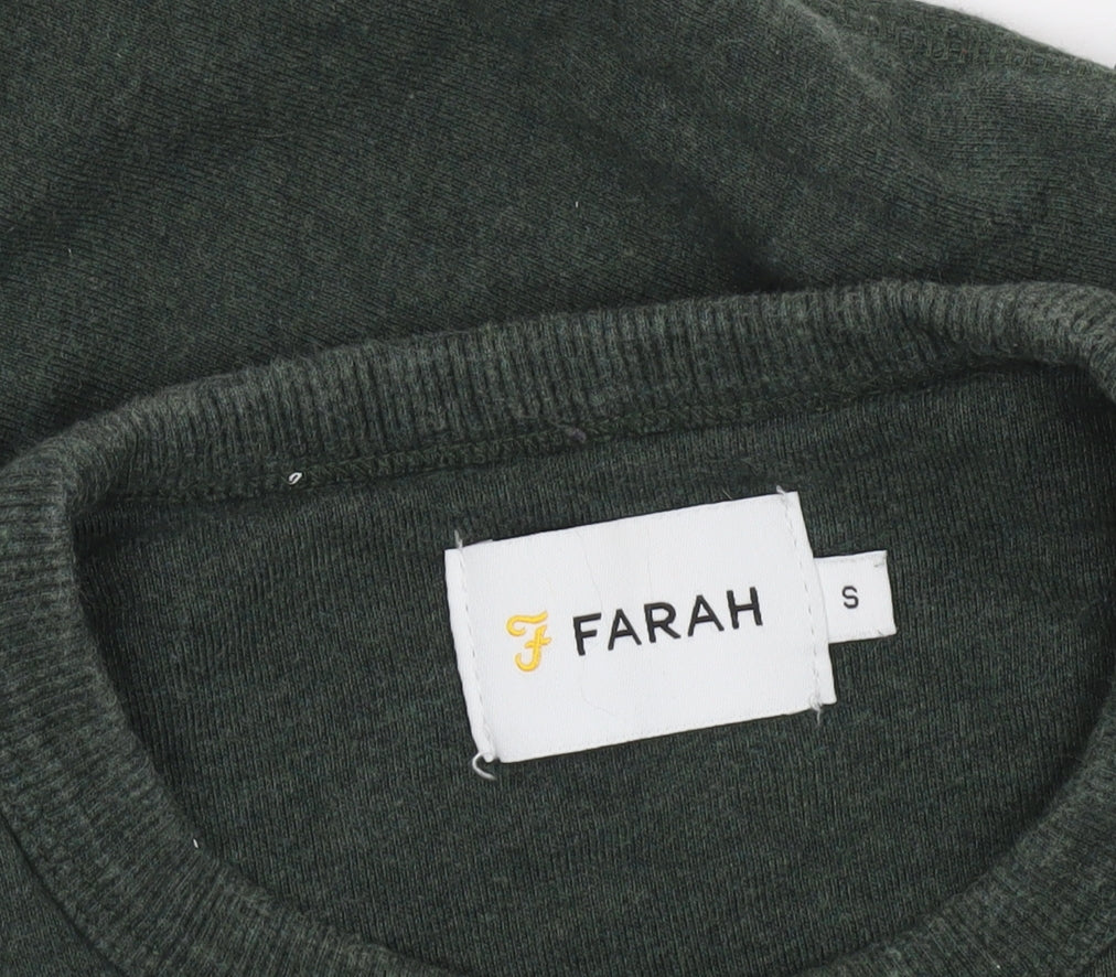 Mens UK Size S Farah Green Pullover Sweatshirt