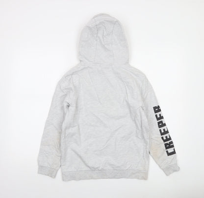 JINX Minecraft Boys Grey Pullover Hoodie 12-13 Years Creeper Design