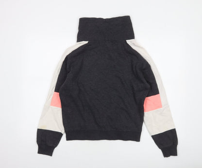 Victoria's Secret PINK Women's Grey Colourblock Pullover Sweatshirt XS