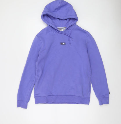 Fila Womens Purple Pullover Hoodie Size 14 Cotton Blend