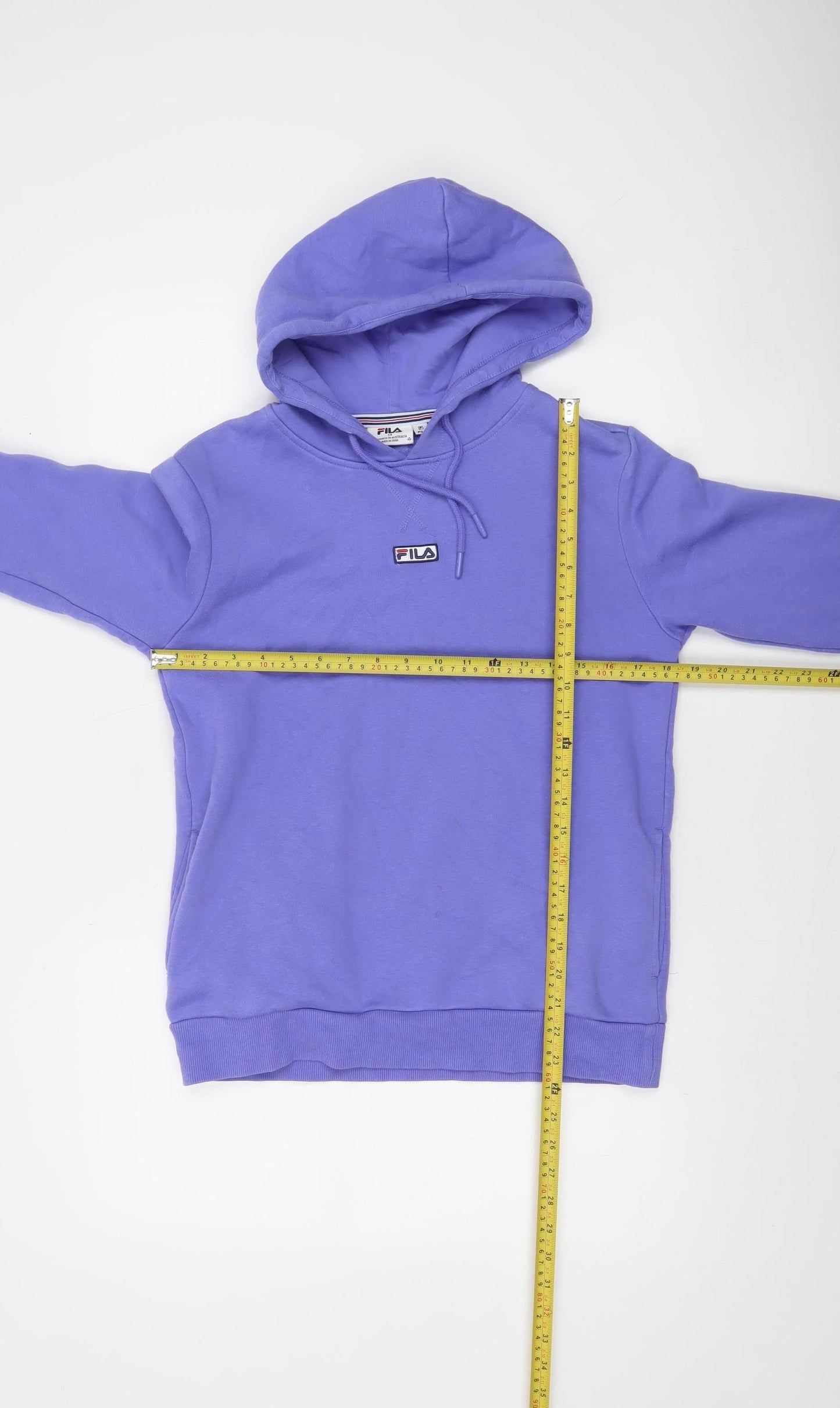 Fila Womens Purple Pullover Hoodie Size 14 Cotton Blend