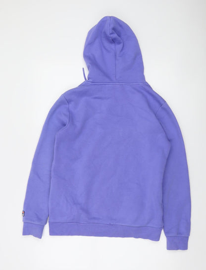 Fila Womens Purple Pullover Hoodie Size 14 Cotton Blend