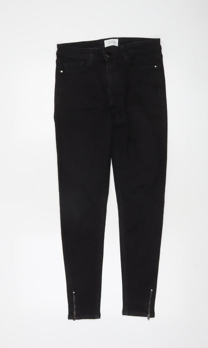 Savida Women’s Black Ankle Zip Skinny Jeans Size 10