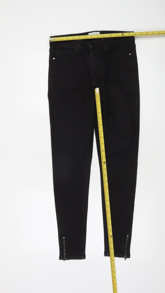 Savida Women’s Black Ankle Zip Skinny Jeans Size 10