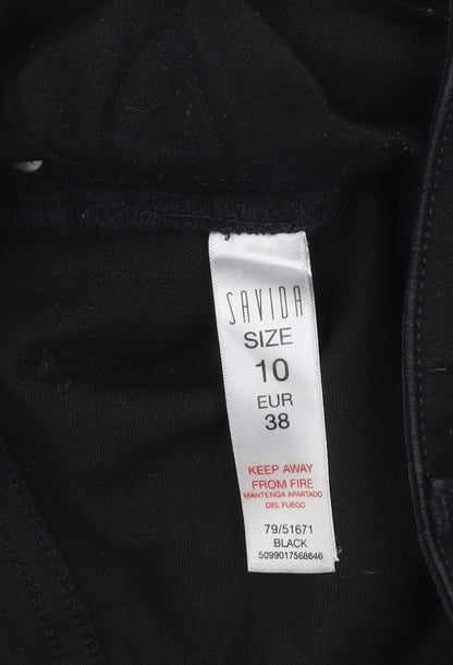 Savida Women’s Black Ankle Zip Skinny Jeans Size 10