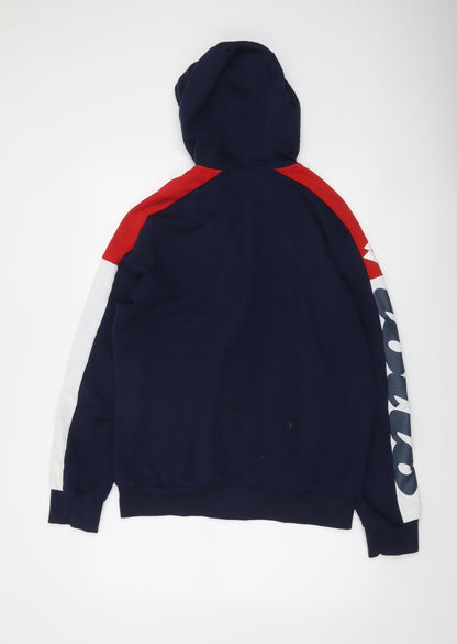 Lotto Men’s Blue Red White Full Zip Sports Hoodie Size M