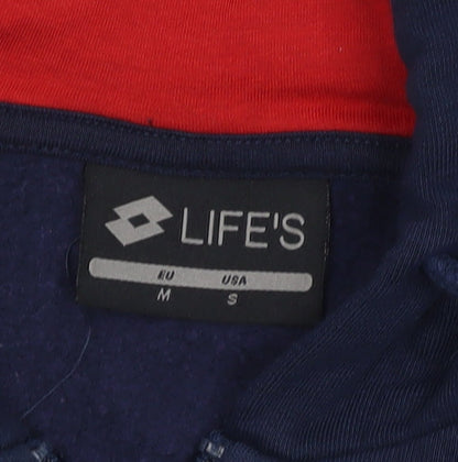 Lotto Men’s Blue Red White Full Zip Sports Hoodie Size M