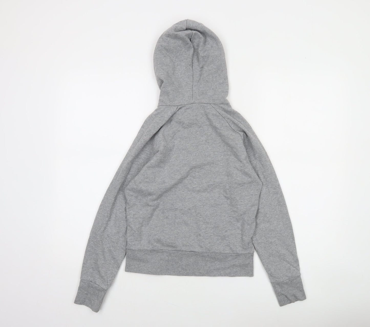 Nike Boys Grey Pullover Hoodie 10-12 Years Cotton Blend Fleece