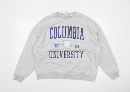 Columbia University Grey Graphic Sweatshirt Women S Crew Neck Pullover