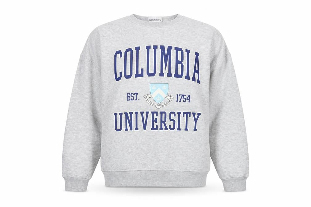 Columbia University Grey Graphic Sweatshirt Women S Crew Neck Pullover
