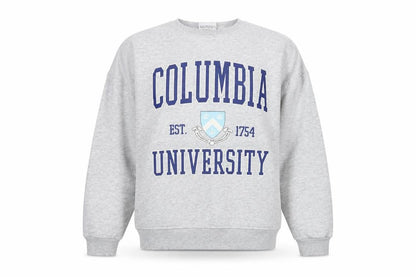 Columbia University Grey Graphic Sweatshirt Women S Crew Neck Pullover