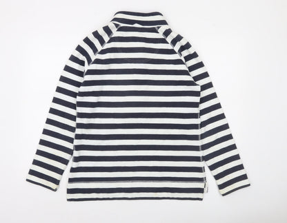 Crew Clothing Company Women's Navy Stripe Henley Sweatshirt Size 10