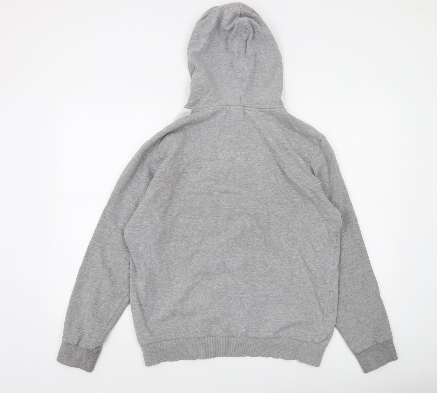 Ben Sherman Men's Grey Colour Block Pullover Hoodie L