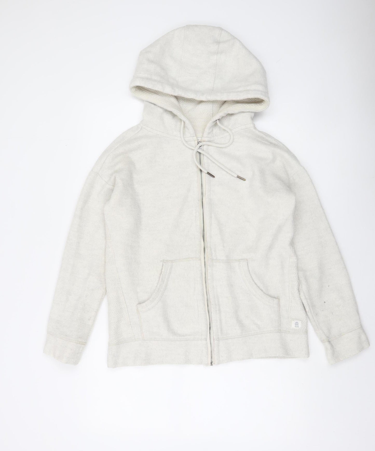 Womens UK Size S Fat Face Ivory Full Zip Hoodie