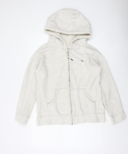 Womens UK Size S Fat Face Ivory Full Zip Hoodie
