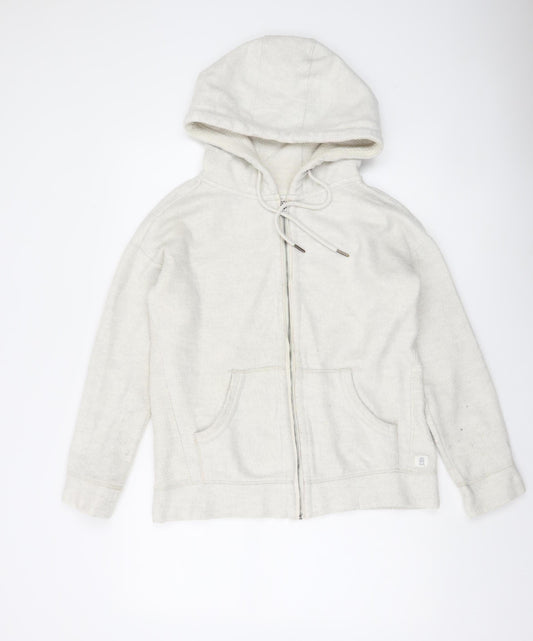 Womens UK Size S Fat Face Ivory Full Zip Hoodie