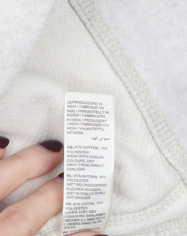 Womens UK Size S Fat Face Ivory Full Zip Hoodie