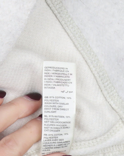 Womens UK Size S Fat Face Ivory Full Zip Hoodie