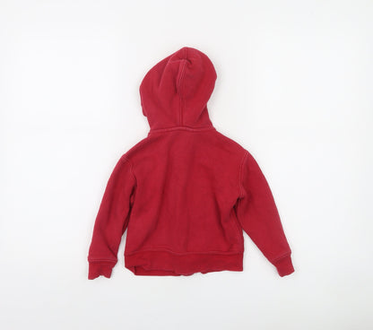 Polo Ralph Lauren Boys Red Full Zip Hoodie Size 2 Years Cotton Blend