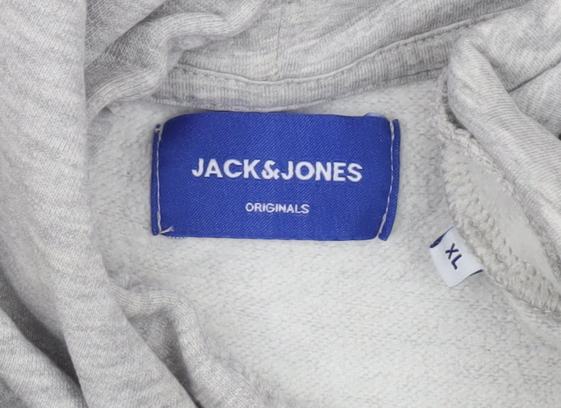 Mens UK Size XL JACK & JONES Grey Pullover Hoodie