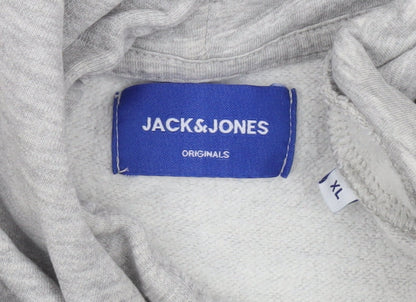 Mens UK Size XL JACK & JONES Grey Pullover Hoodie