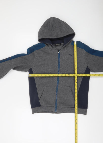 Everlast Boys Grey & Blue Full Zip Hoodie 13 Years - Comfortable Casual Sweatshirt