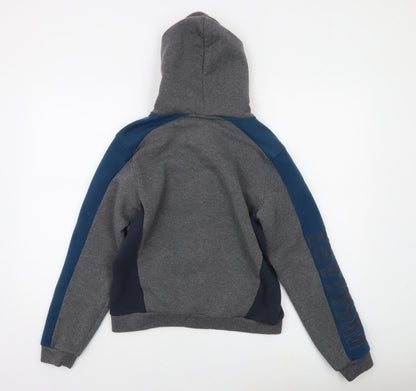 Everlast Boys Grey & Blue Full Zip Hoodie 13 Years - Comfortable Casual Sweatshirt