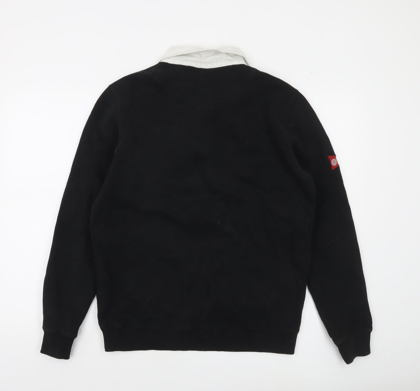 Superdry Men’s Black M Collared Henley Rugby Sweatshirt