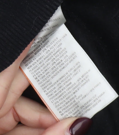 Superdry Men’s Black M Collared Henley Rugby Sweatshirt